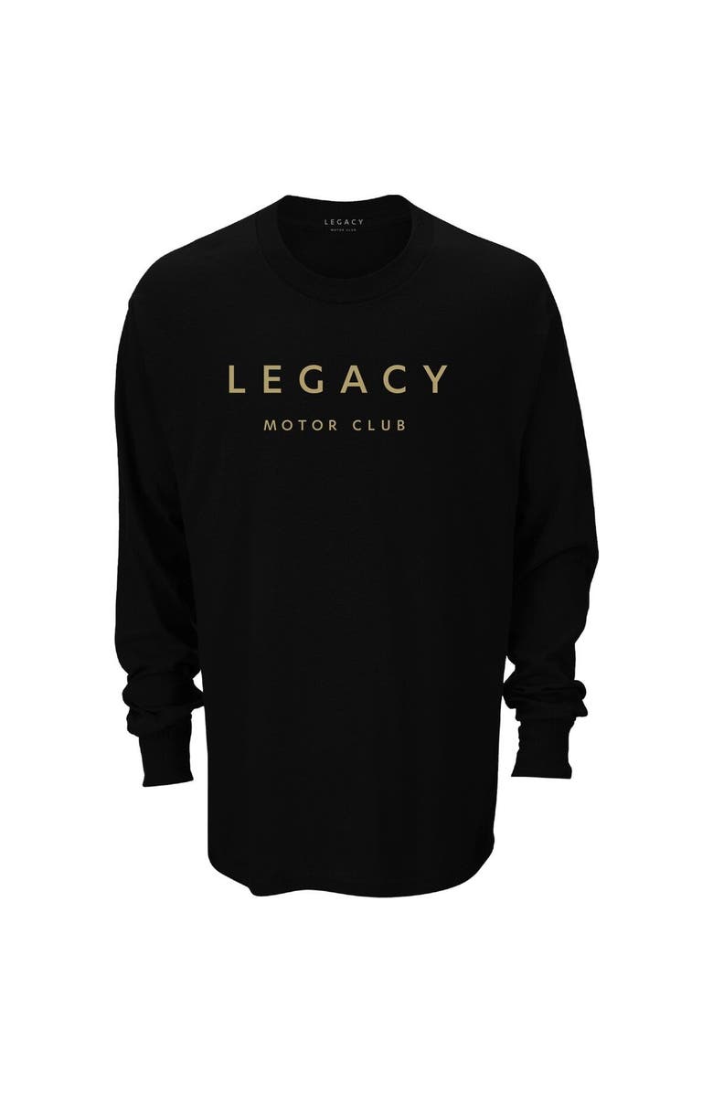 CHECKERED FLAG Men's Checkered Flag Black Legacy Motor Club Team Long Sleeve T-Shirt, Alternate, color, 