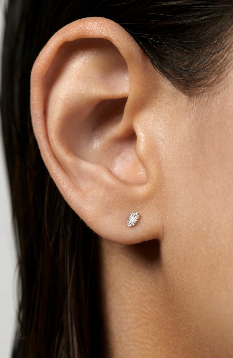 Monica Vinader 14K Gold Diamond Marquise Stud Earrings, Alternate, color,