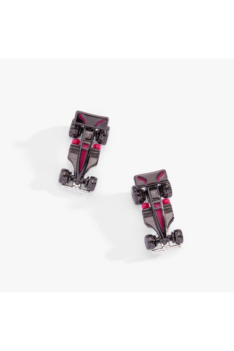 Hot Wheels Racecar Stud Earrings, Main, color, Silver