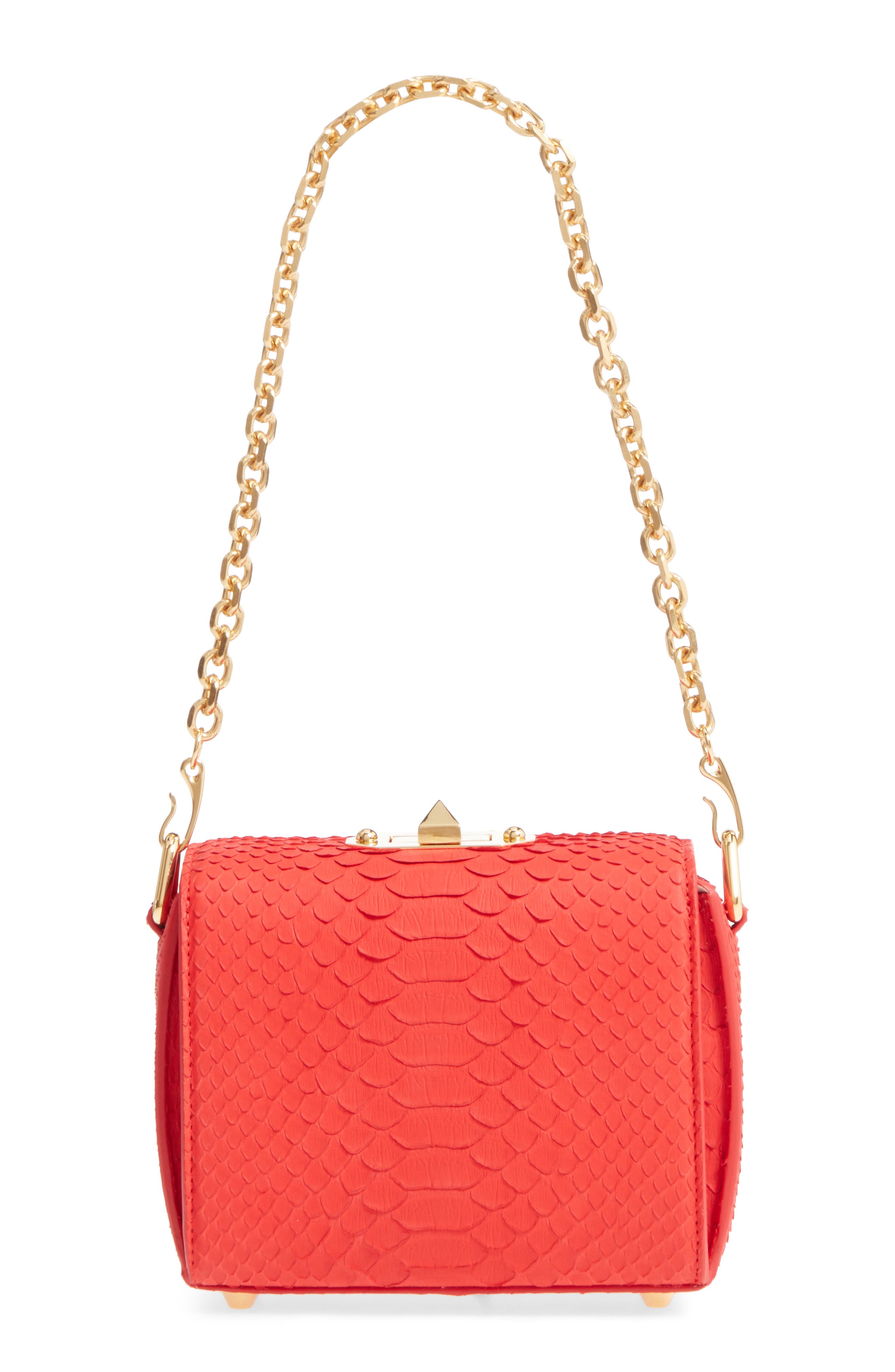 McQueen Alexander McQueen Box Bag 16 Genuine Python Shoulder Bag, Alternate, color, 