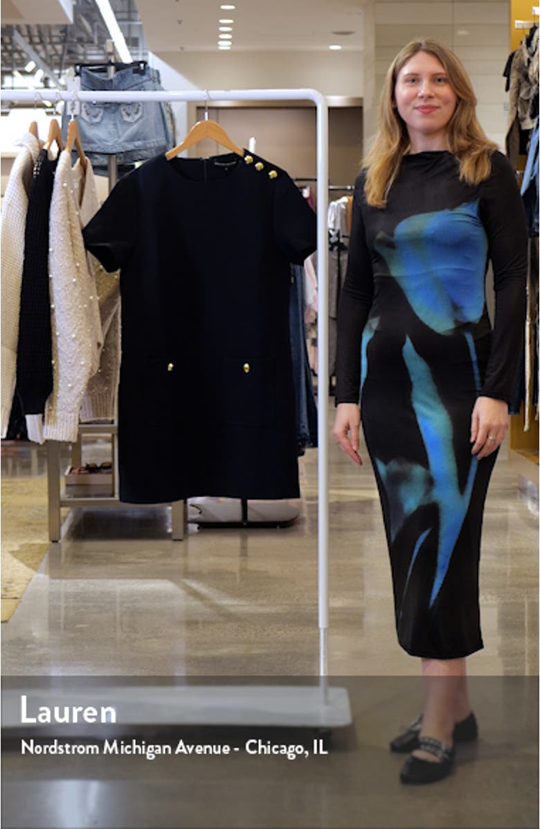 Golden Button Shift Minidress, sales video thumbnail