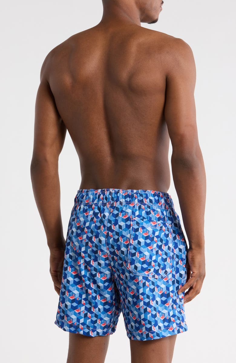 BEACH BROS Triangular Escape Swim Trunks, Alternate, color, Blue