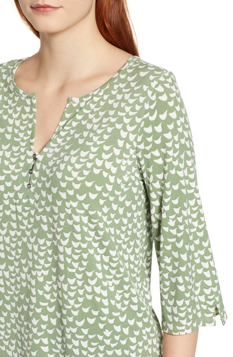 Chaus Palm Groves Split Neck Blouse, Alternate, color, 