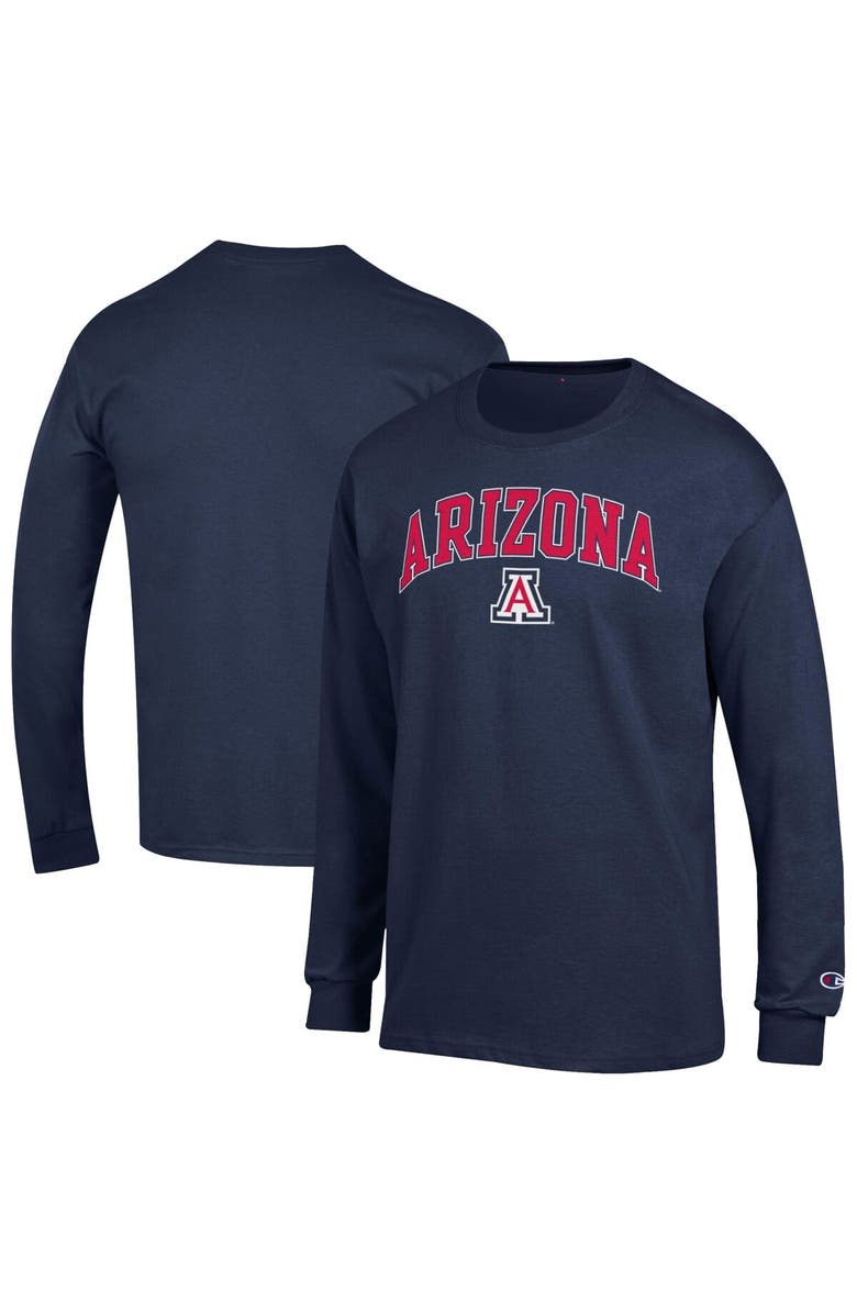 Champion Men's Champion  Navy Arizona Wildcats Arch Over Logo Long Sleeve T-Shirt, Main, color, Navy