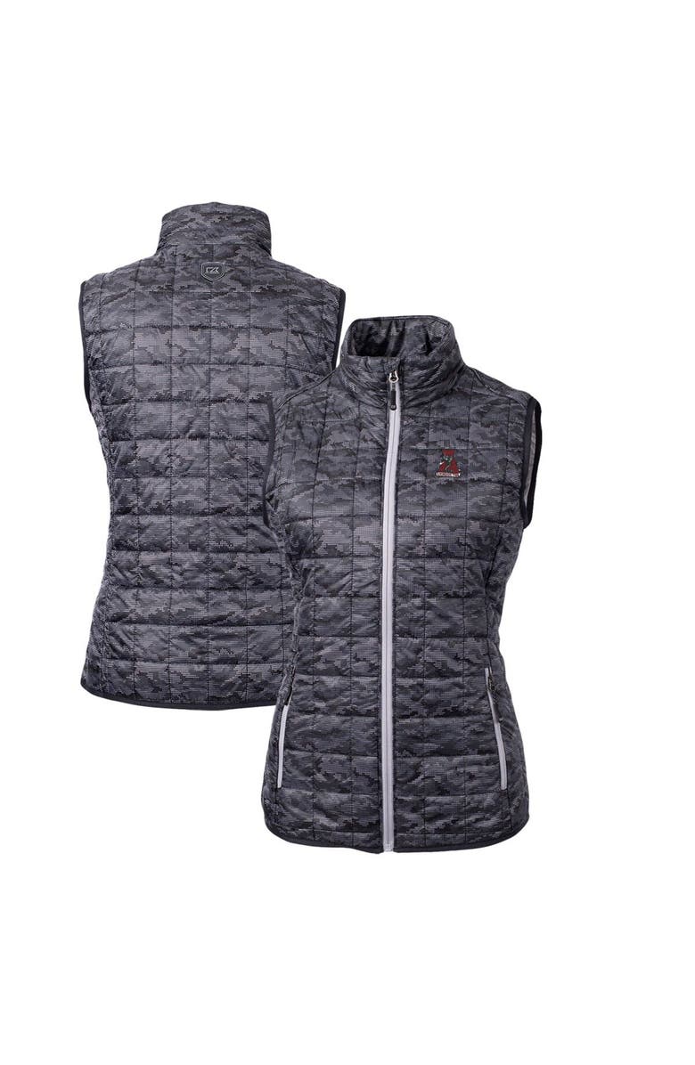 Cutter & Buck Women's Cutter & Buck Black Alabama Crimson Tide Camouflage Vault Rainier PrimaLoft Eco Full-Zip Vest, Alternate, color, 