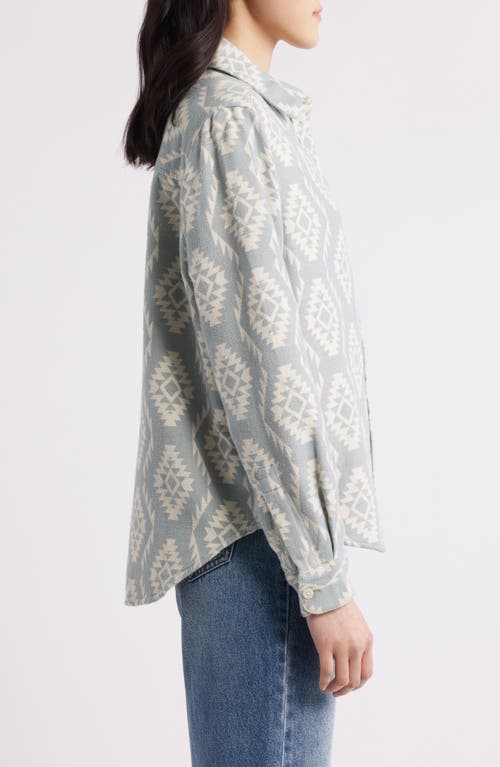 Pendleton Long Beach Cotton Chamois Button-up Shirt In Misty Blue