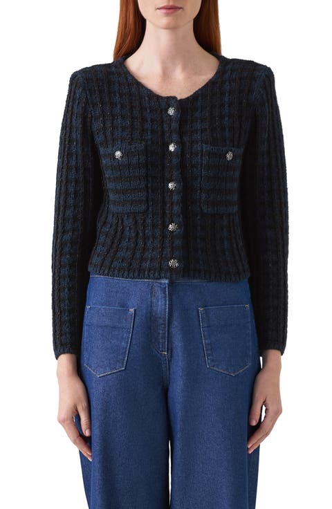 Millie Metallic Fluffy Cardigan