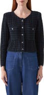 LK Bennett Millie Metallic Fluffy Cardigan