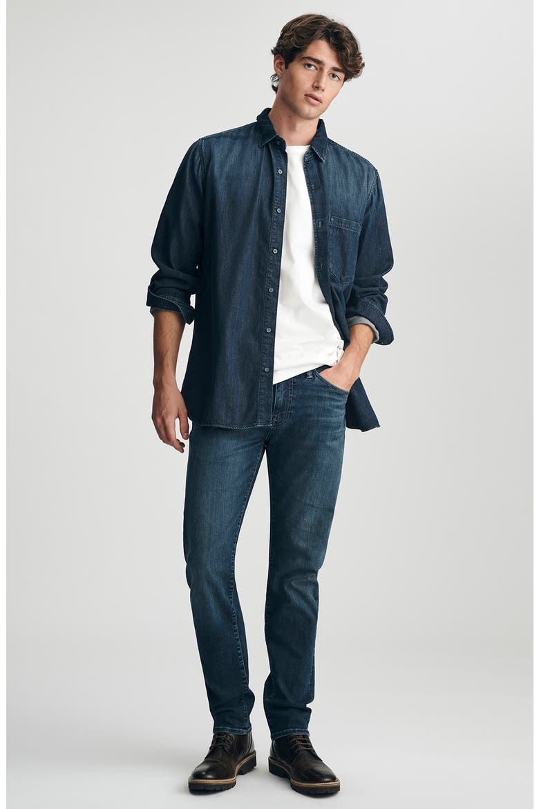 Bill Tencel Lyocell & Organic Cotton Button-Up Shirt, Alternate, color, DEEP BRUSHED AIR-LIT