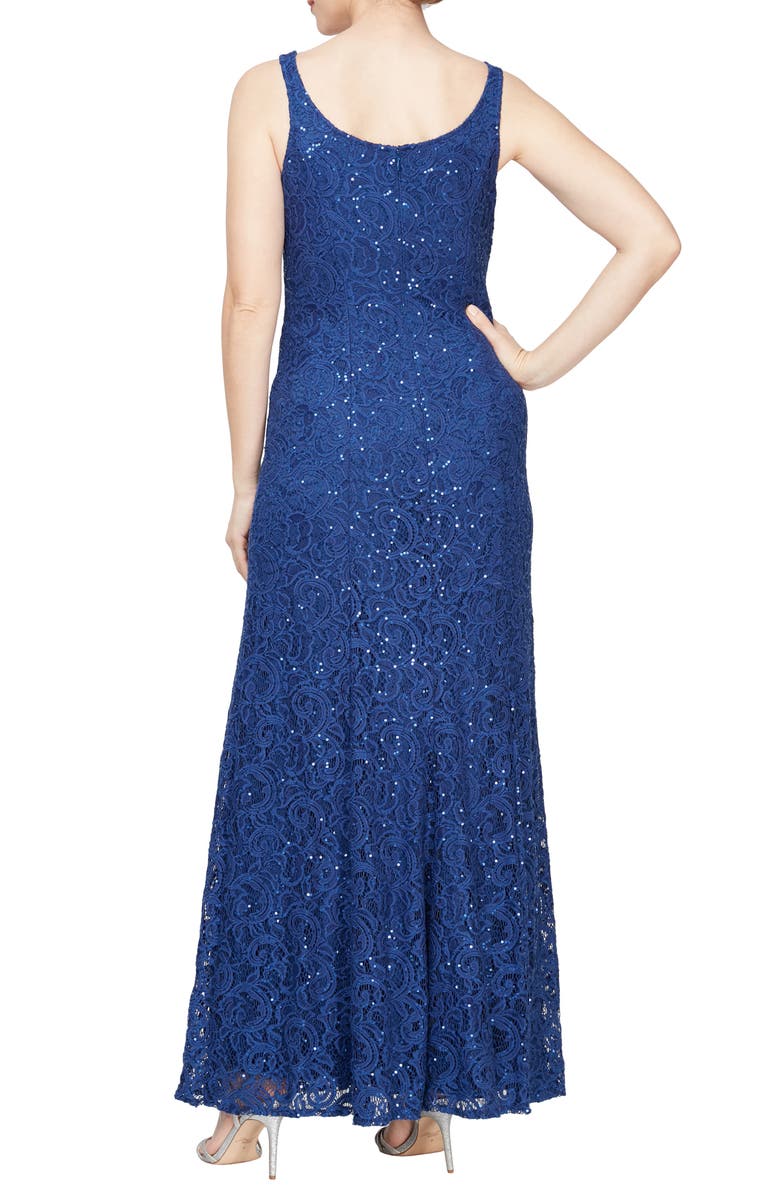 Alex Evenings Sequin Lace Gown & Chiffon Jacket, Alternate, color, 