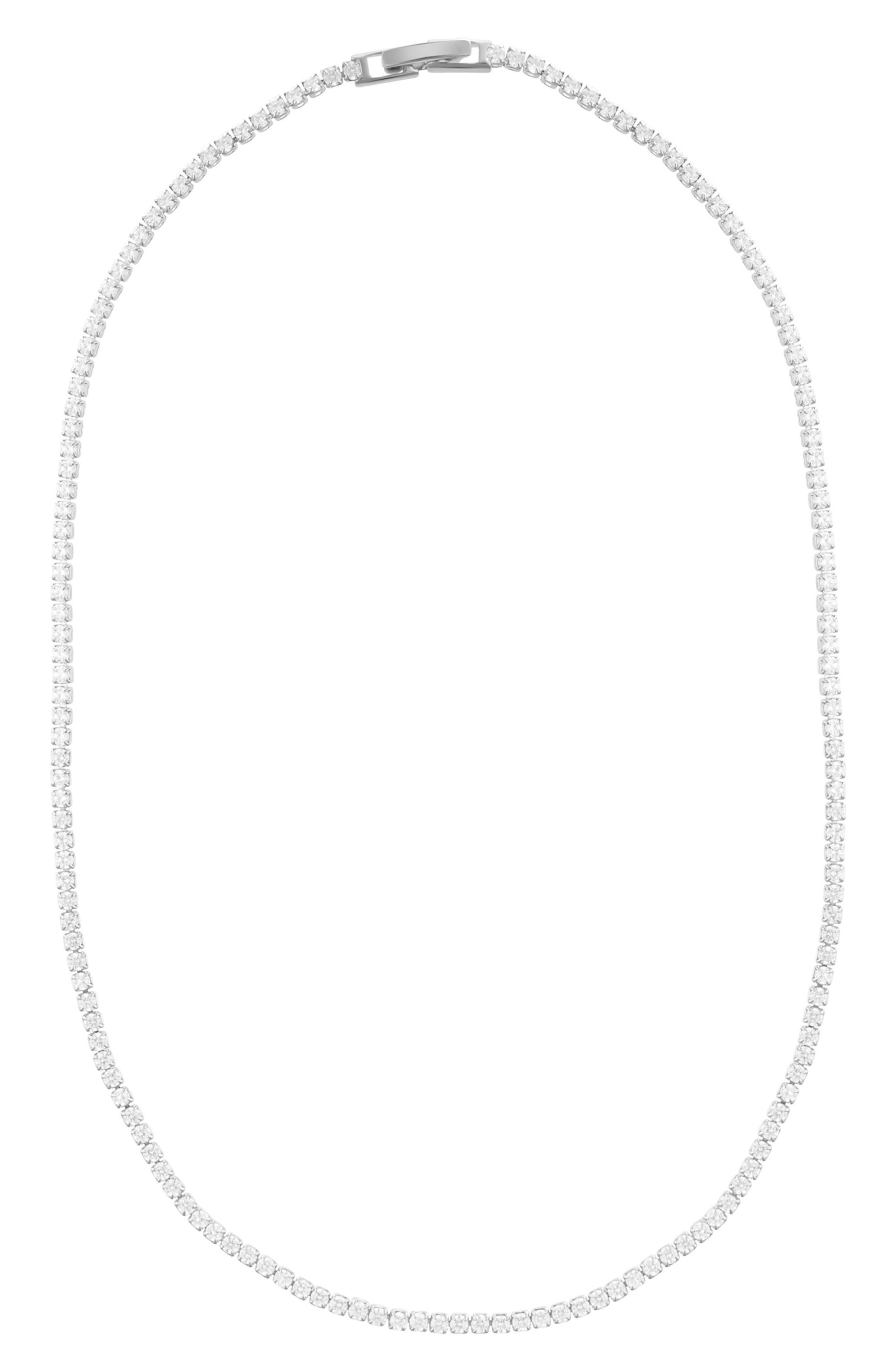 Adornia CZ Tennis Necklace