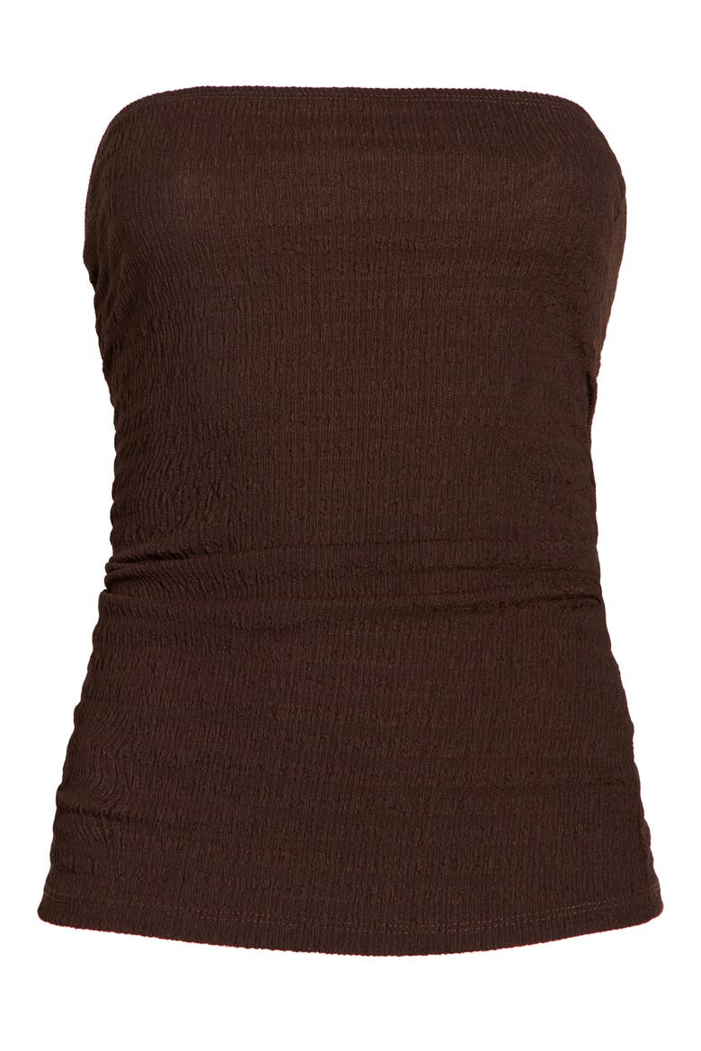 Textured Long Tube Top, Alternate, color, CHOCOLATE