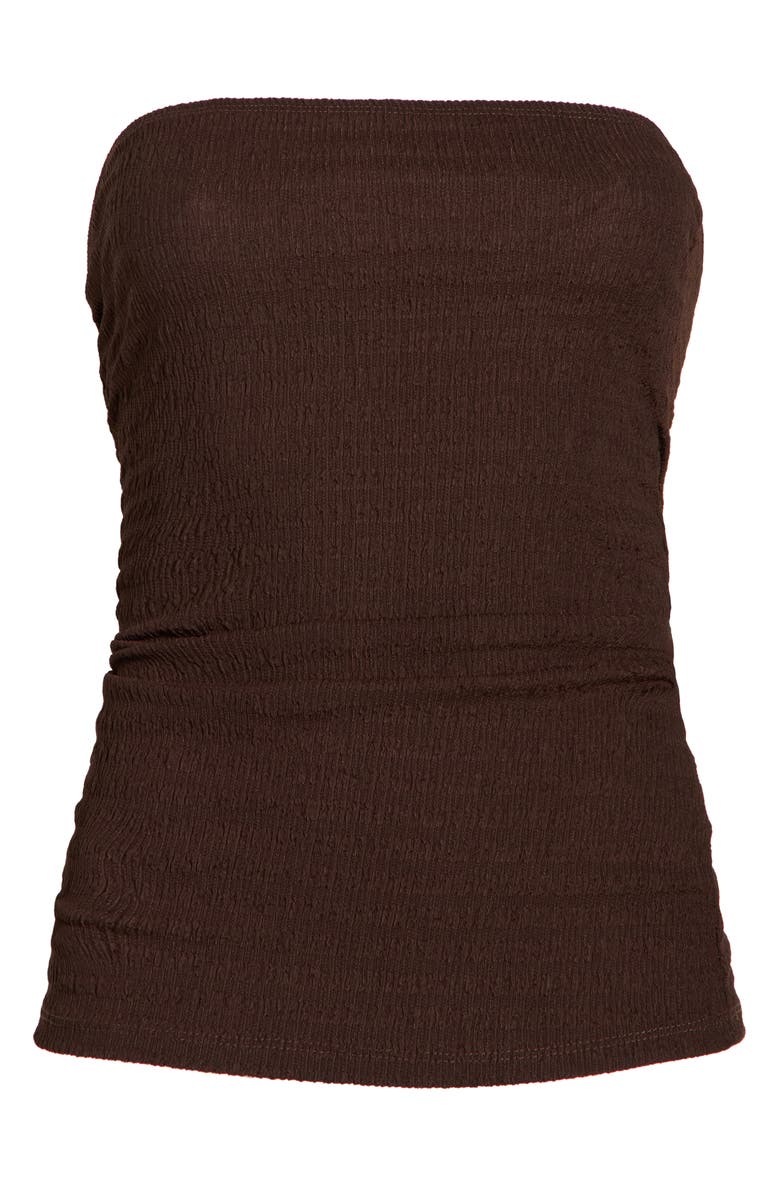 Vigoss Textured Long Tube Top, Alternate, color, Chocolate