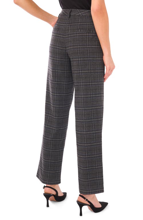 Halogenr Halogen(r) Plaid Straight Leg Pants In Black