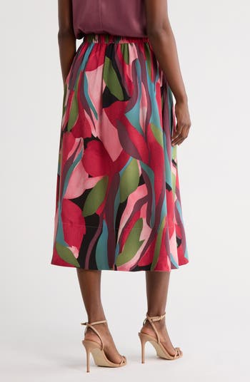 Tie Waist Midi Skirt