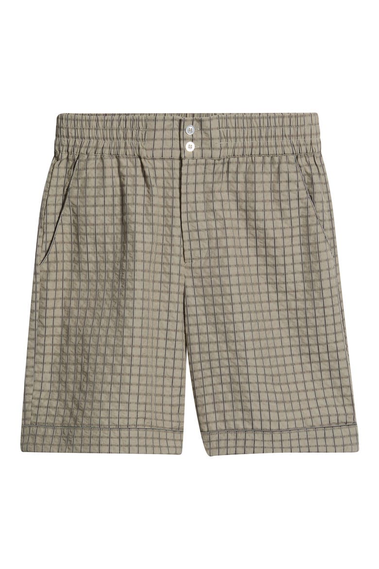 Check Elastic Waist Shorts, Alternate, color, TARMAC