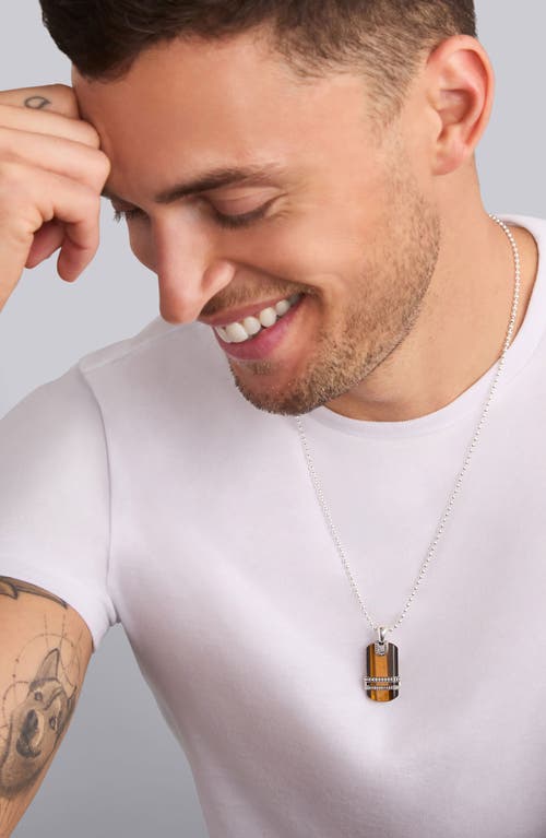 Lagos Anthem Tag Amulet In Tigerseye