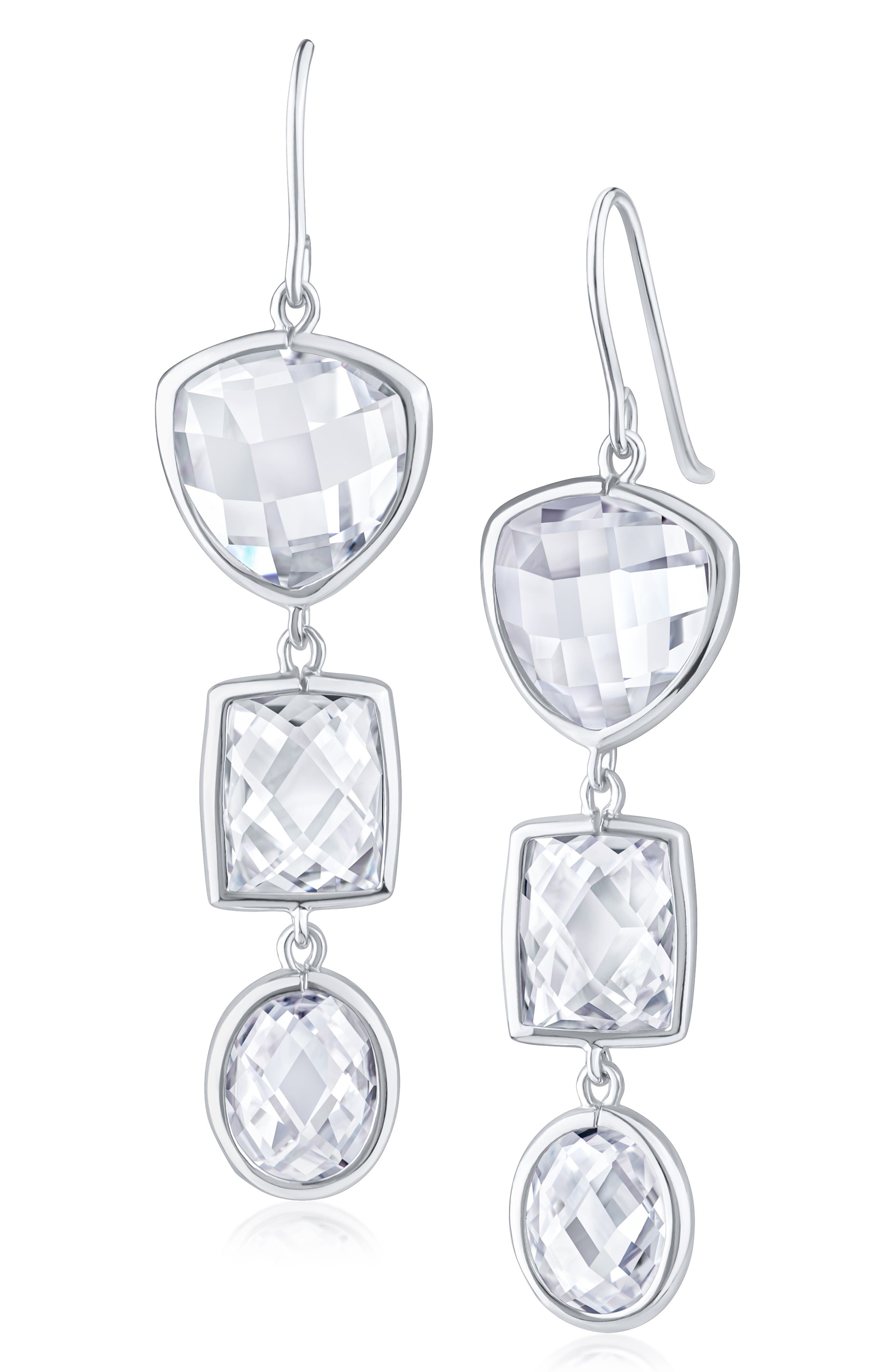 Cubic Zirconia Drop Earrings