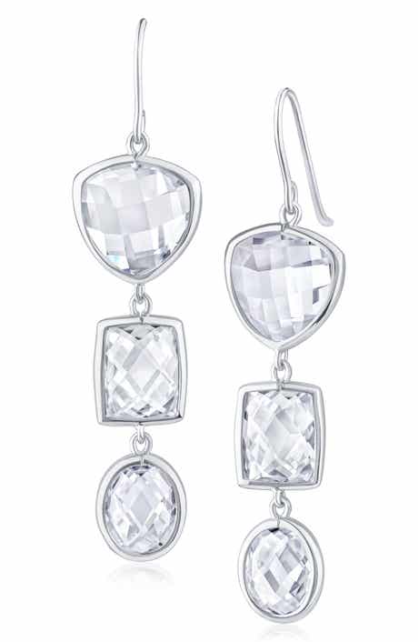 Cubic Zirconia Drop Earrings