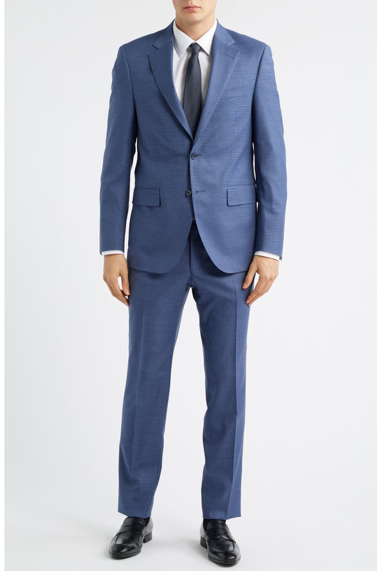 Flynn Classic Fit Medium Blue Microcheck Wool Suit, Alternate, color, MEDIUM BLUE
