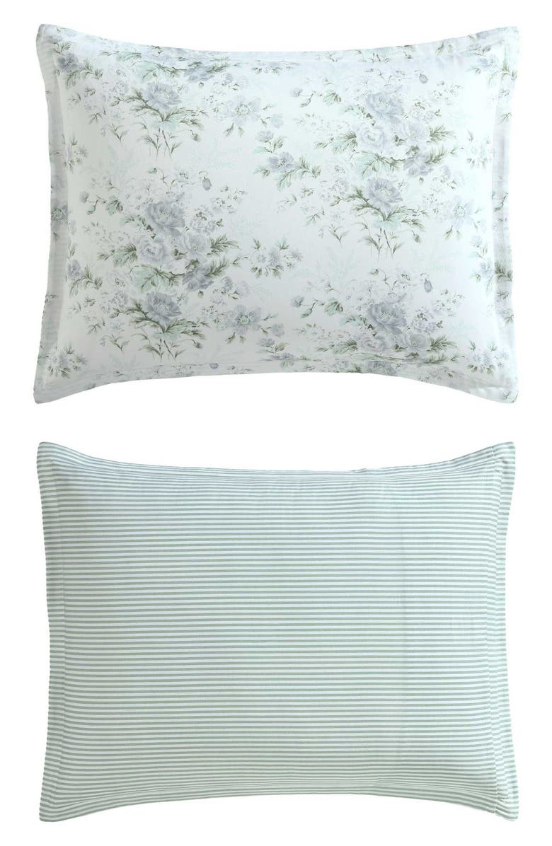 Laura Ashley Arundel Cotton Sateen Comforter Set, Alternate, color, Light Pastel Grey