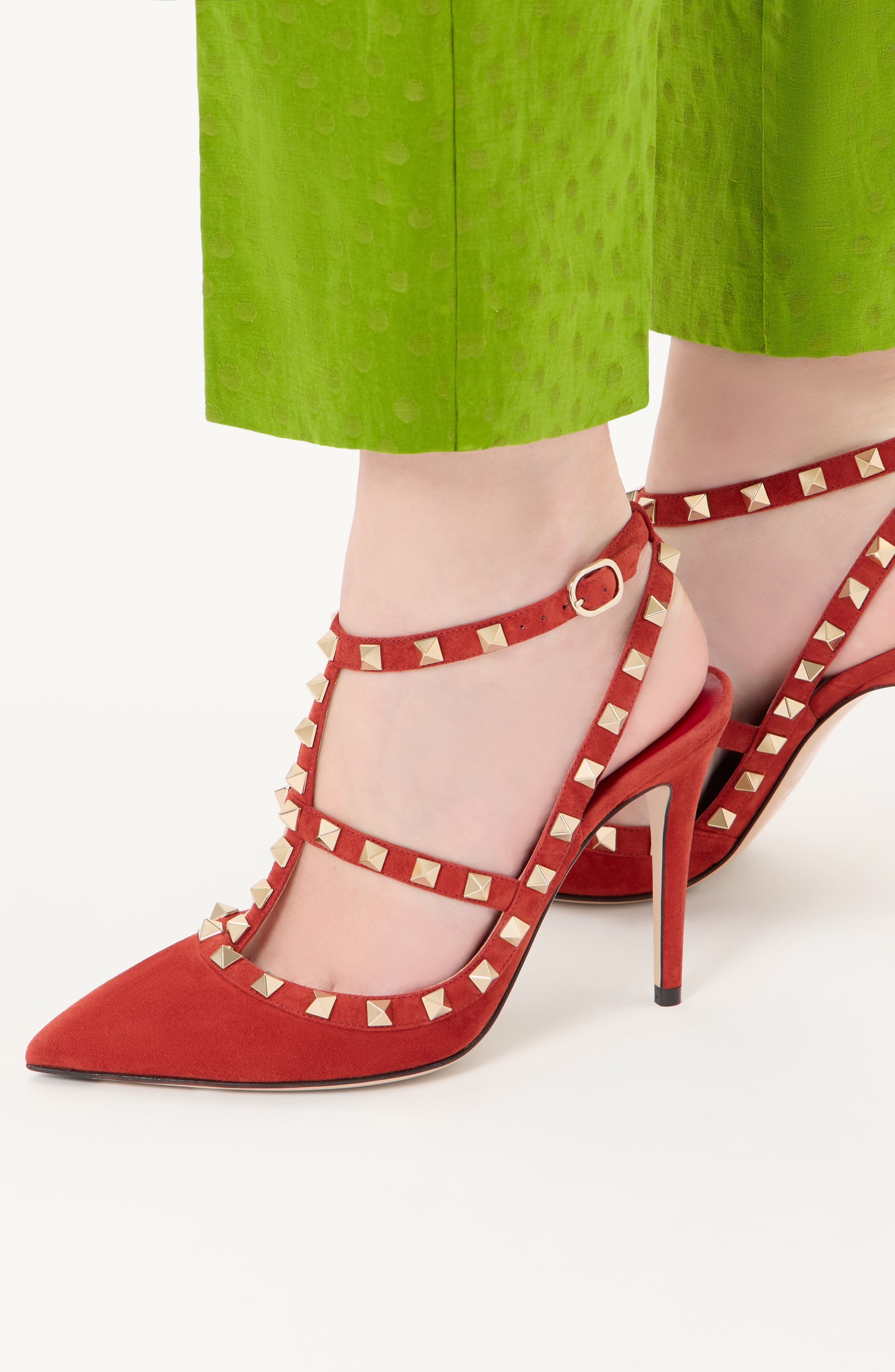 Rockstud Pointed Toe Ankle Strap Pump - image 4