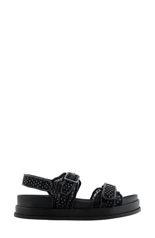 Bcbg Bara Platform Slingback Sandal In Black Mesh