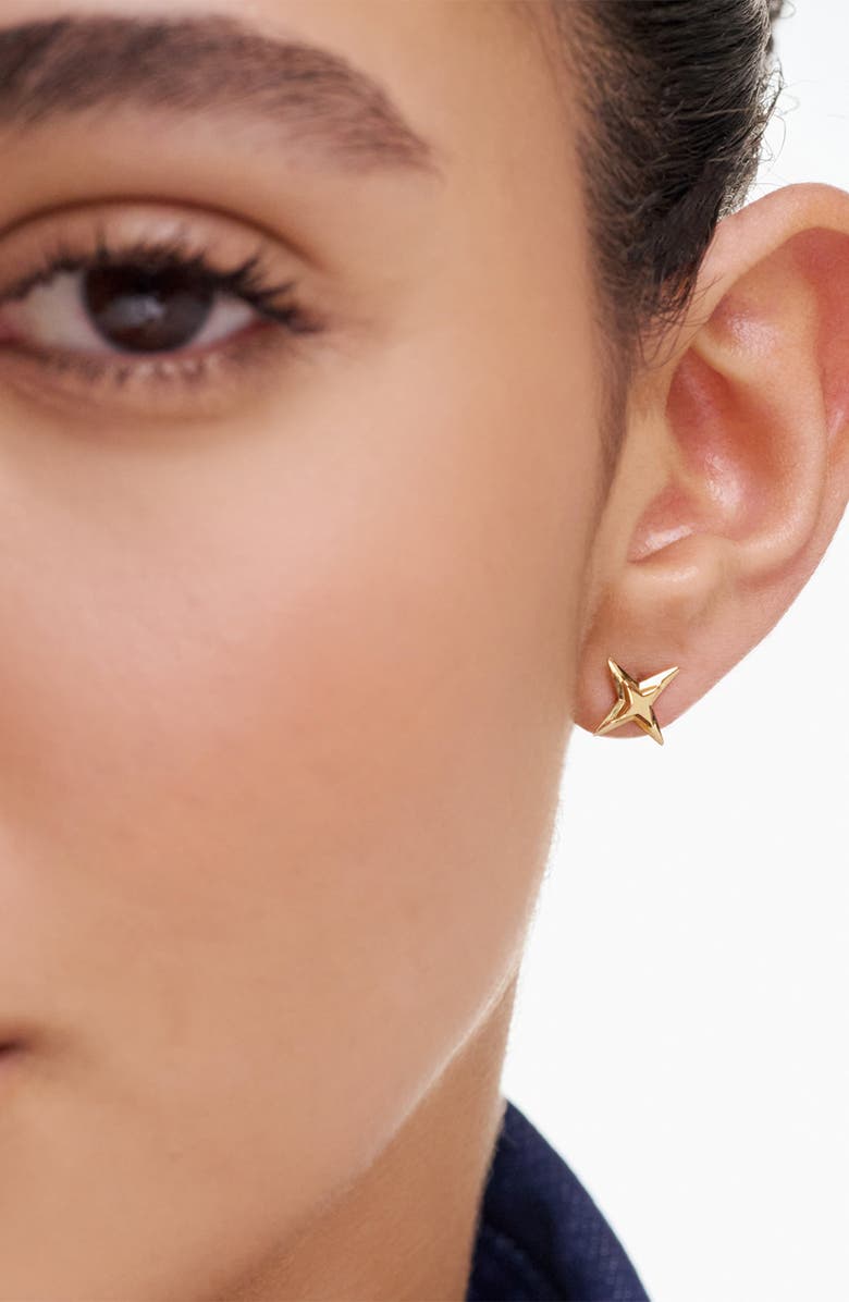 Oak & Luna Northern Star Stud Earrings, Alternate, color, Gold Vermeil