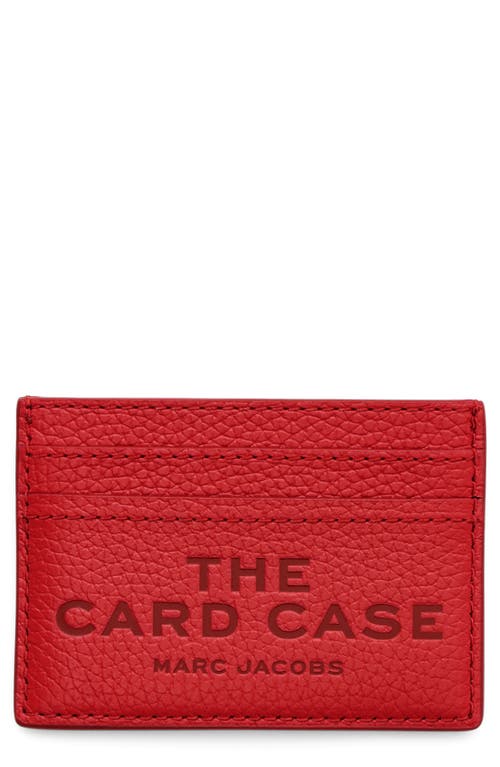 Marc Jacobs The Leather Card Case in True Red at Nordstrom