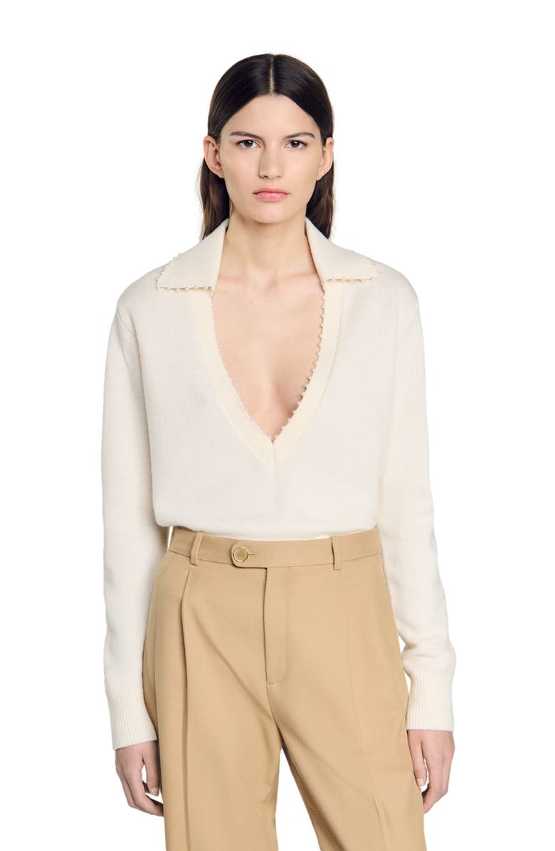 SANDRO Polo-neck sweater, Main, color, 