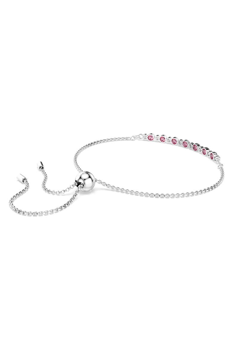 Matrix Rhodium Plated Cubic Zirconia Bracelet, Alternate, color, PINK WITH RHODIUM