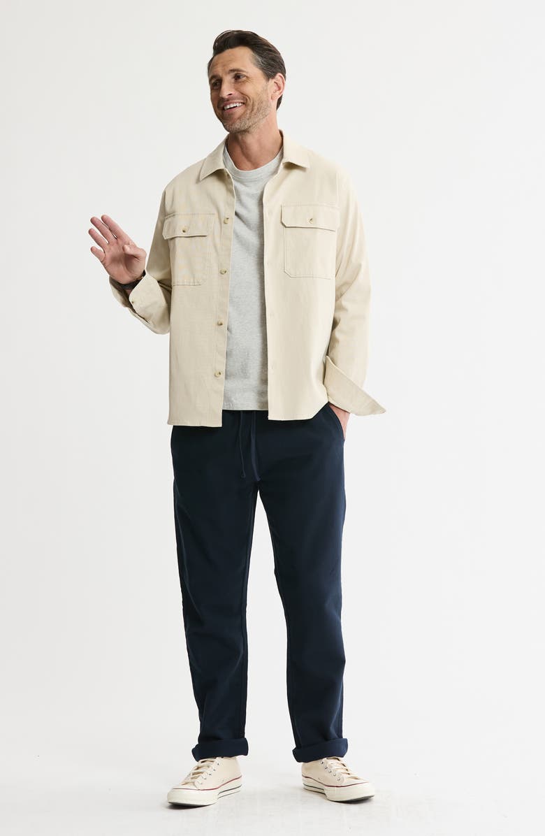 JACHS Cotton & Silk Stretch Overshirt, Alternate, color, Tan