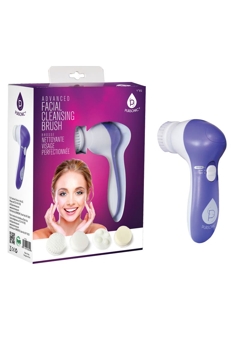 Advanced Facial Cleansing Brush, Alternate, color, Purple