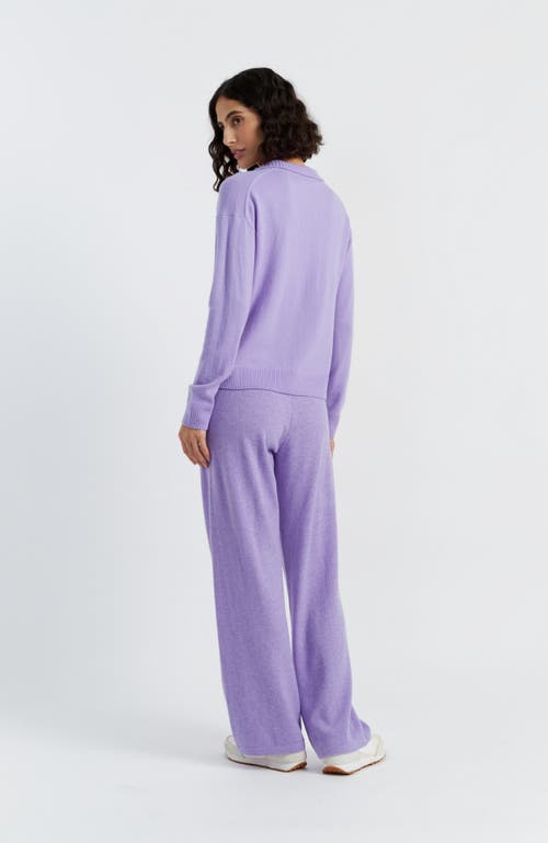 Chinti & Parker Lavender Wool-cashmere Collared Sweater In Lilac Melange