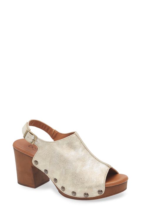 Winnie Shimmer Slingback Platform Sandal (Women)