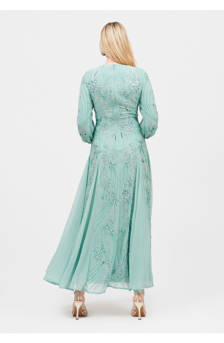 MARYISA Occasion Modest Embellished Sequin Beaded Boat Neck Evening Maxi Dress, Alternate, color,