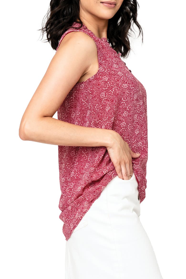 Respect the Ruffle Floral Sleeveless Top, Alternate, color, MAGENTA