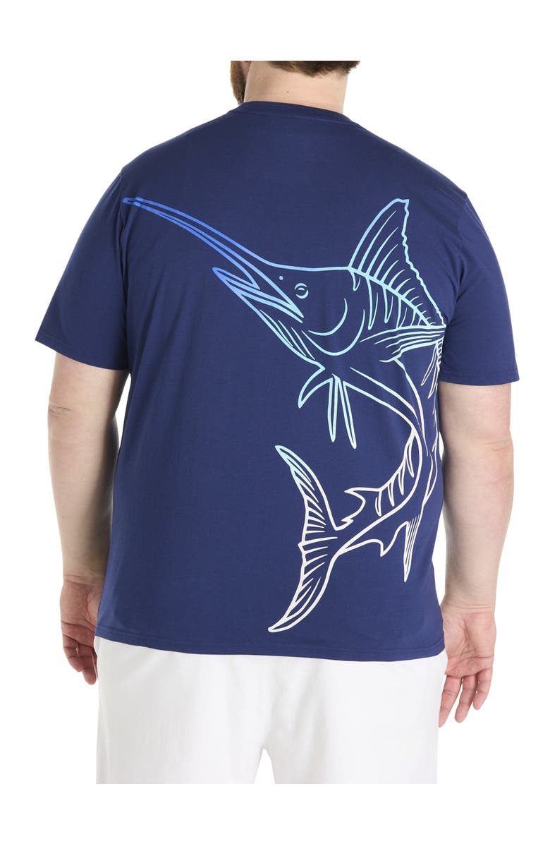 Tommy Bahama Big & Tall Marlin Big Splash Graphic T-Shirt, Main, color, Island Navy
