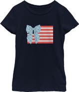 Lost Gods Girl's Lost Gods Bow Bars and Stars  Graphic T-Shirt
