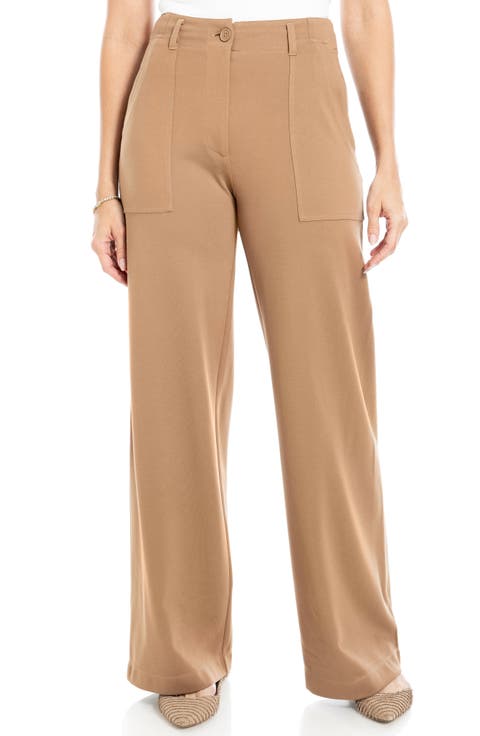 Ponte High Waist Wide Leg Pants