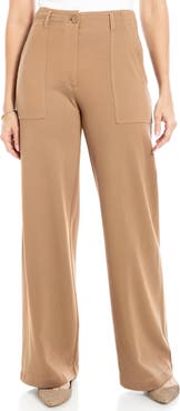 MAX STUDIO Ponte High Waist Wide Leg Pants