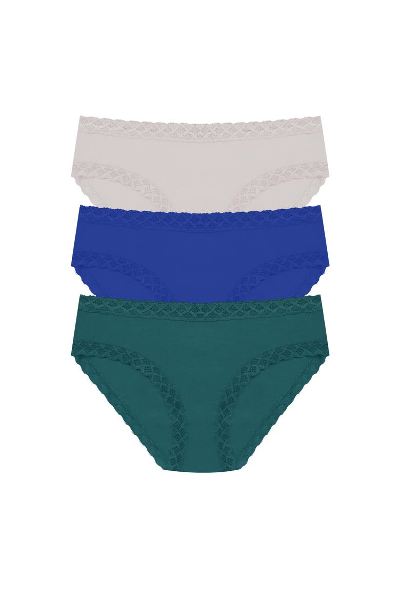 Bliss Cotton Girl Brief 3-Pack, Main, color, Luster/Blue Flame/Emerald Blue