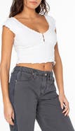 Roxy Moonglow Stretch Cotton Crop Top