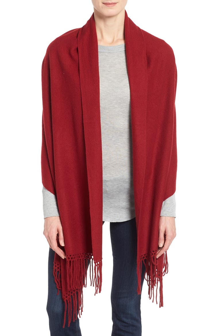 Cashmere Wrap, Main, color, RED CINDER