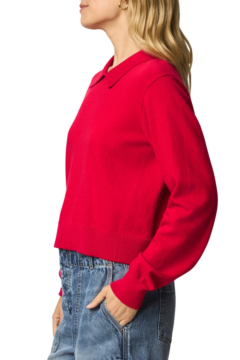 Phoebe Polo Sweater, Alternate, color, ROUGE RED