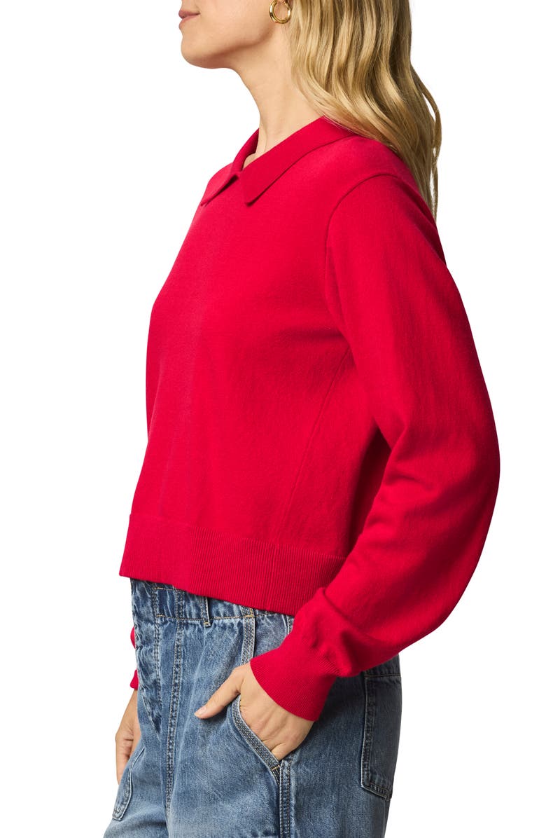 Splendid Phoebe Polo Sweater, Alternate, color, Rouge Red