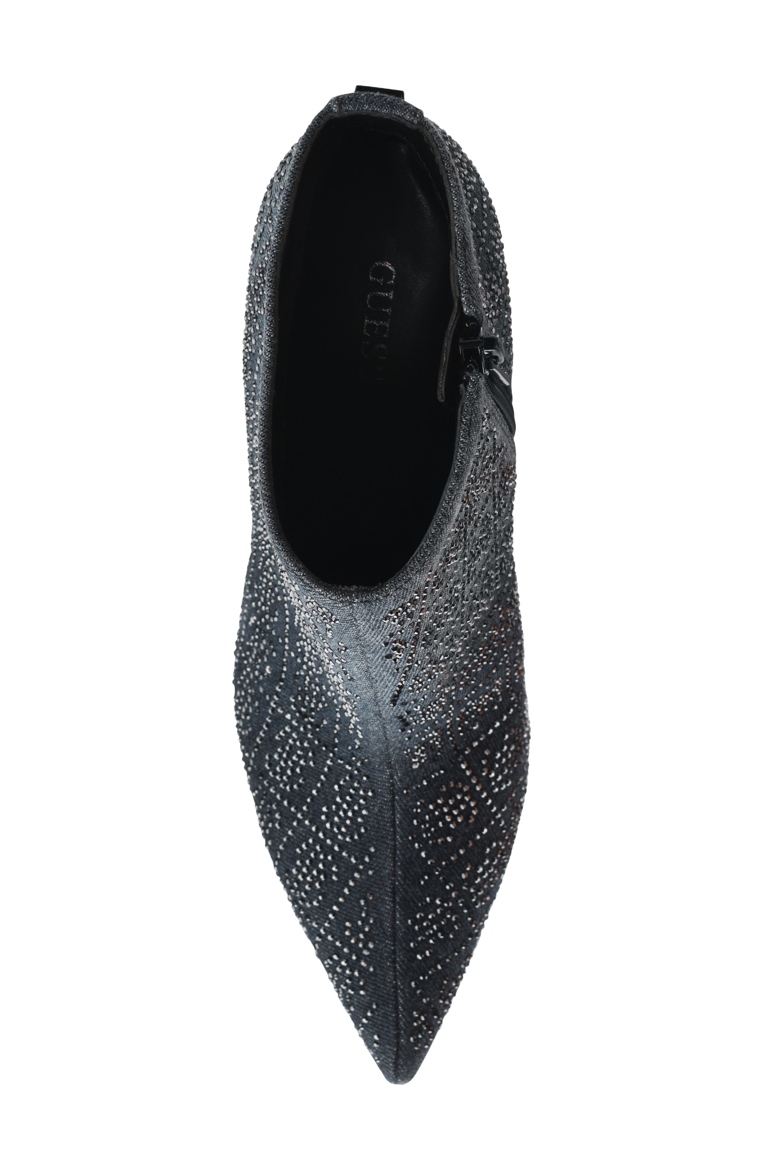 GUESS Fazzie Rhinestone Embellished Pointed Toe Stiletto Bootie, Alternate, color, 