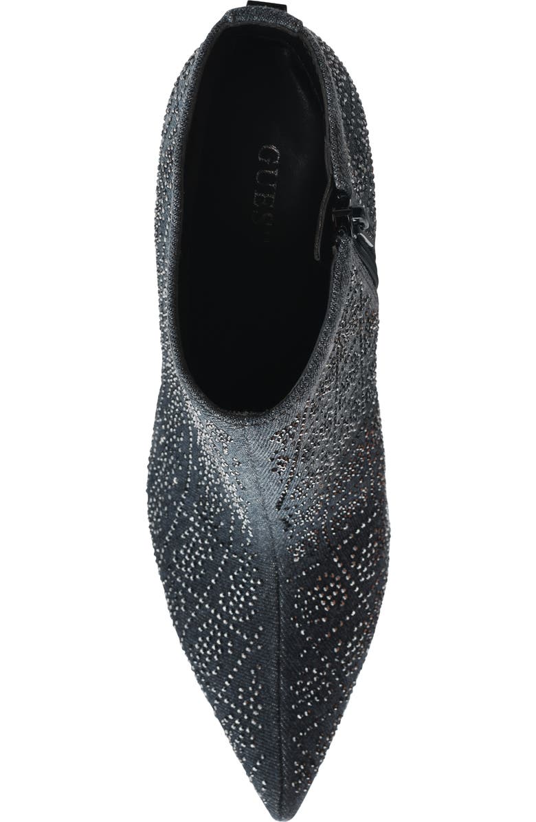 GUESS Fazzie Rhinestone Embellished Pointed Toe Stiletto Bootie, Alternate, color,