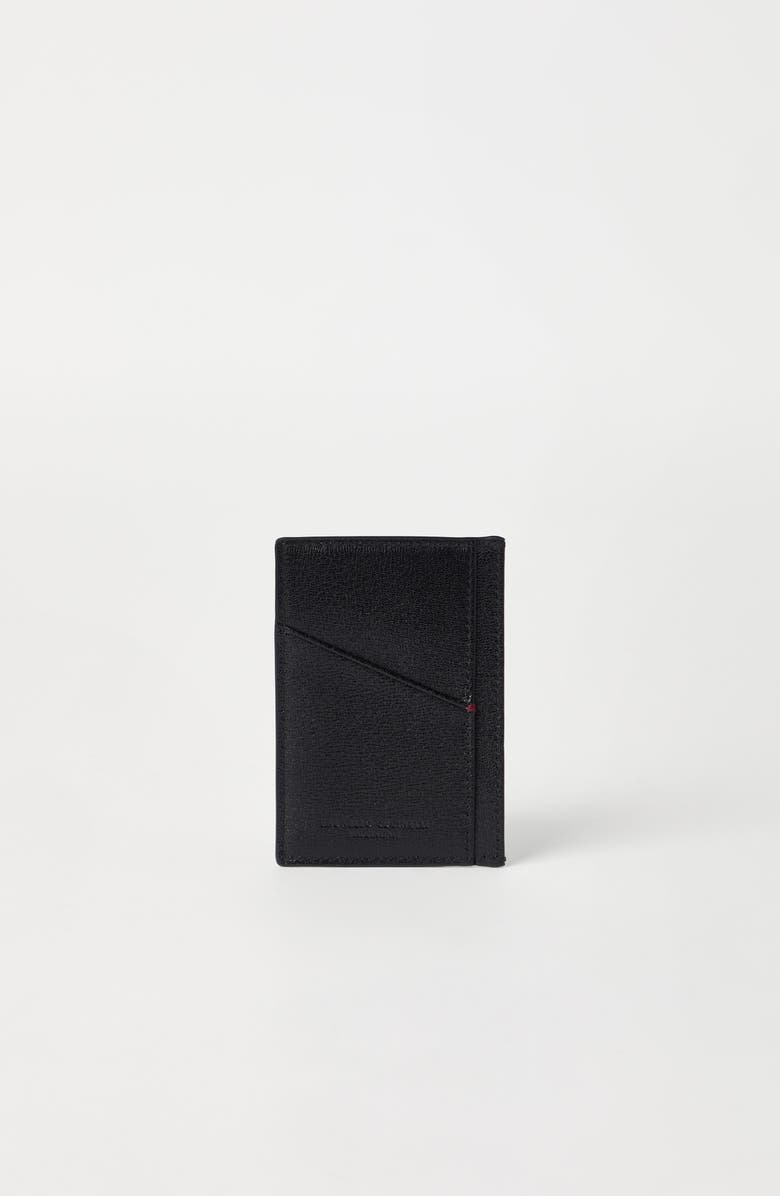Brunello Cucinelli Capretta card holder, Alternate, color, Black