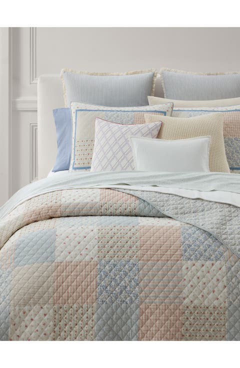 Marissa Patchwork & Floral Reversible Cotton Quilt